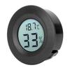 Мини круглый встроенный цифровой ЖК-термометр гигрометр измеритель влажности и температуры для помещений черный