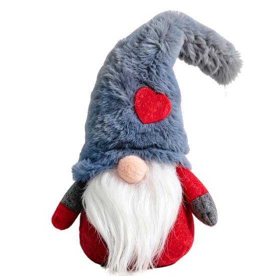 DIY Christmas Crafts Faceless Doll Ornament, Plush Gnome Decoration for Home, Xmas Fireplace Hanging Ornaments Figurine with Heart Cap, Ornament Party