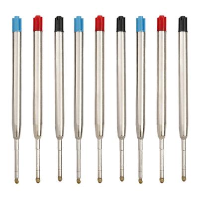 9 шт. Сменные стержни для шариковых ручек, 1,0 мм, металлические, сменные стержни для ручек