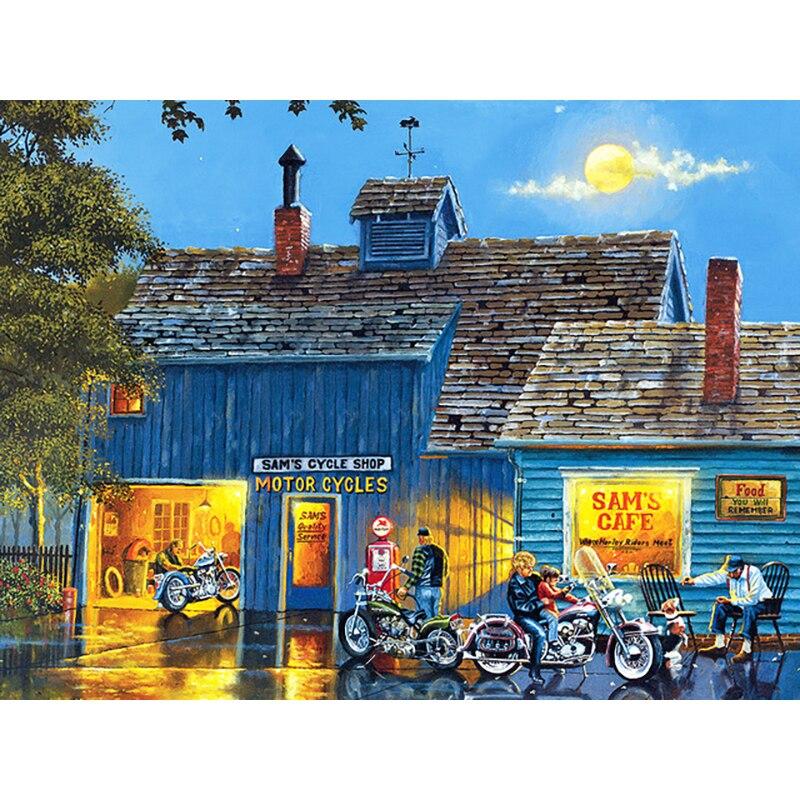 Новый 5D DIY алмазная живопись пейзаж Алмазная вышивка деревня вышивка крестом полная круглая дрель домашний декор ручной художественный подарок