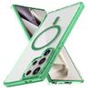 Luxury Magnetic Transparent Phone Case For Samsung S25 S24 Ultra S23 Plus A55 A35 For Magsafe Wireless Charging Shockproof Cover