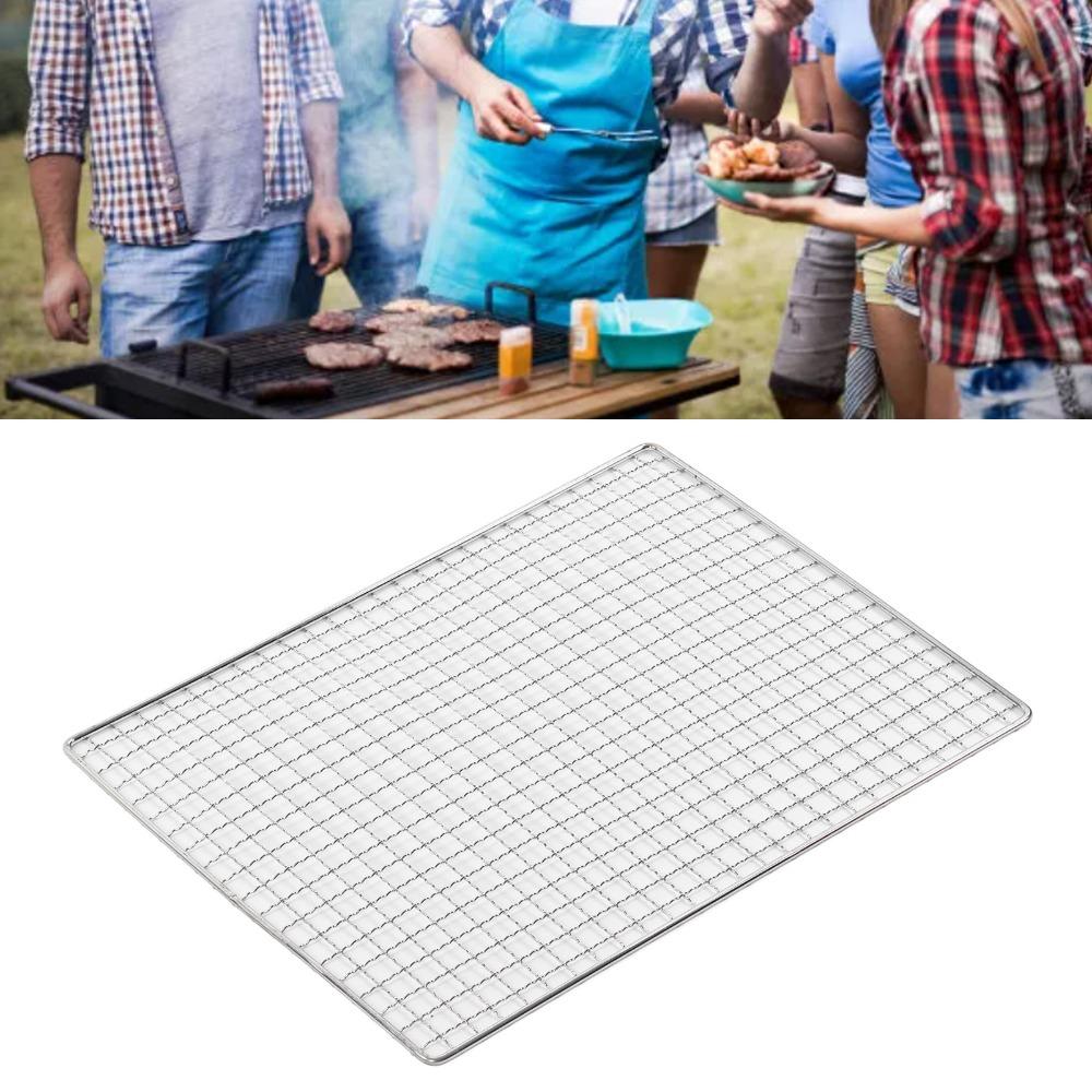 Rust Proof BBQ Grill Wire Mat Cross Wire Baking Rack BBQ Grill Net Outdoor Cooking Camping Picnics