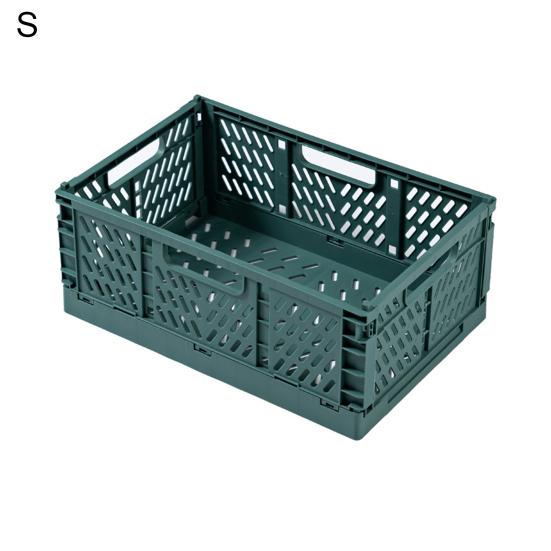  Storage Crate Box Collapsible Large Capacity    Sturdy Practical Collapsible Plastic Storage Crate Box for Cosmetic