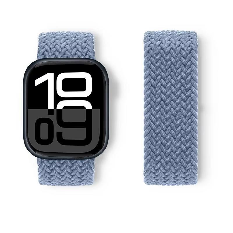 Плетеный Solo Loop ремешок для Apple Watch 45мм 44мм 42мм 46мм 41мм 49мм Нейлоновый браслет correa Серия 10 9 7 8 5 SE 6 Ultra2