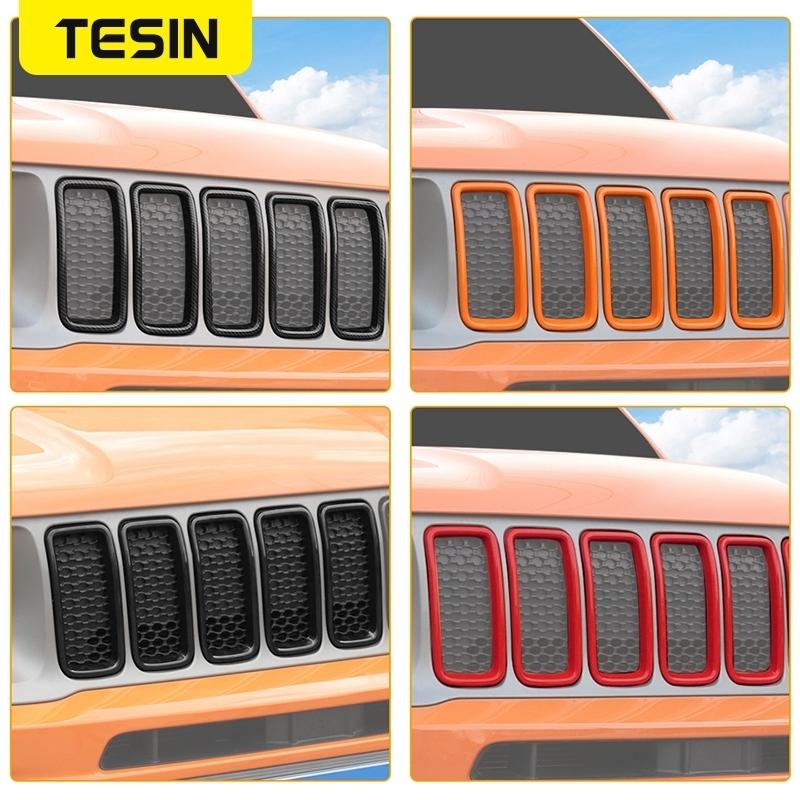 Car Front Grille Headlight Lamp Decoration Cover for Jeep Renegade 2019 2020 2021 2022 2023 2024 Lamp Hoods Exterior Accessories