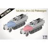 Das Werk 1/16 Scale German Armored Personnel Carrier Sd.Kfz.251/22 Ausf.D Pakwagen 2-in-1 Plastic Model Kit USCDW16022
