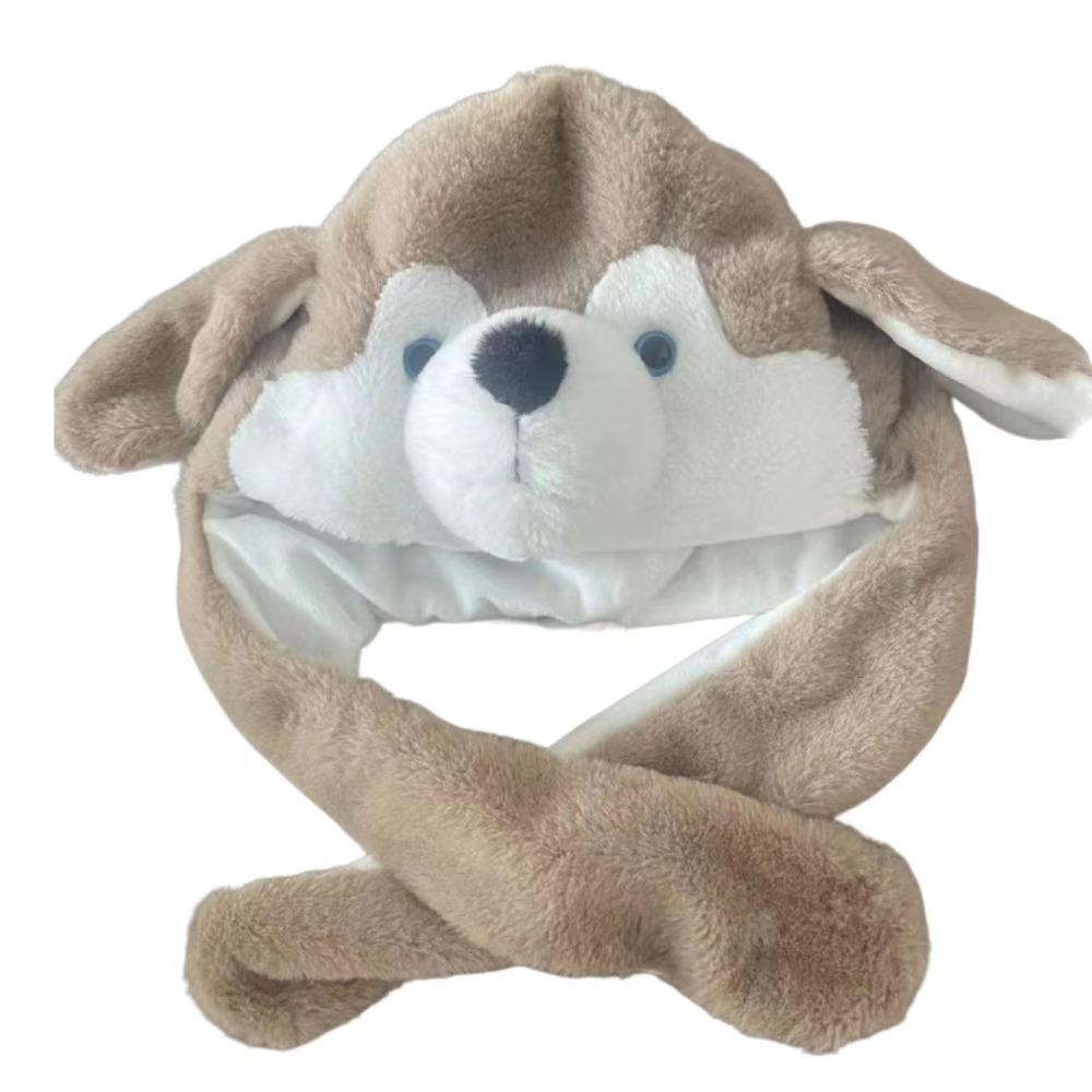 Светящаяся шапка с подвижными ушами в виде капибары, плюшевая шапка в виде панды, игрушки, прыгающая шапка в виде капибары, подарки на день рождения