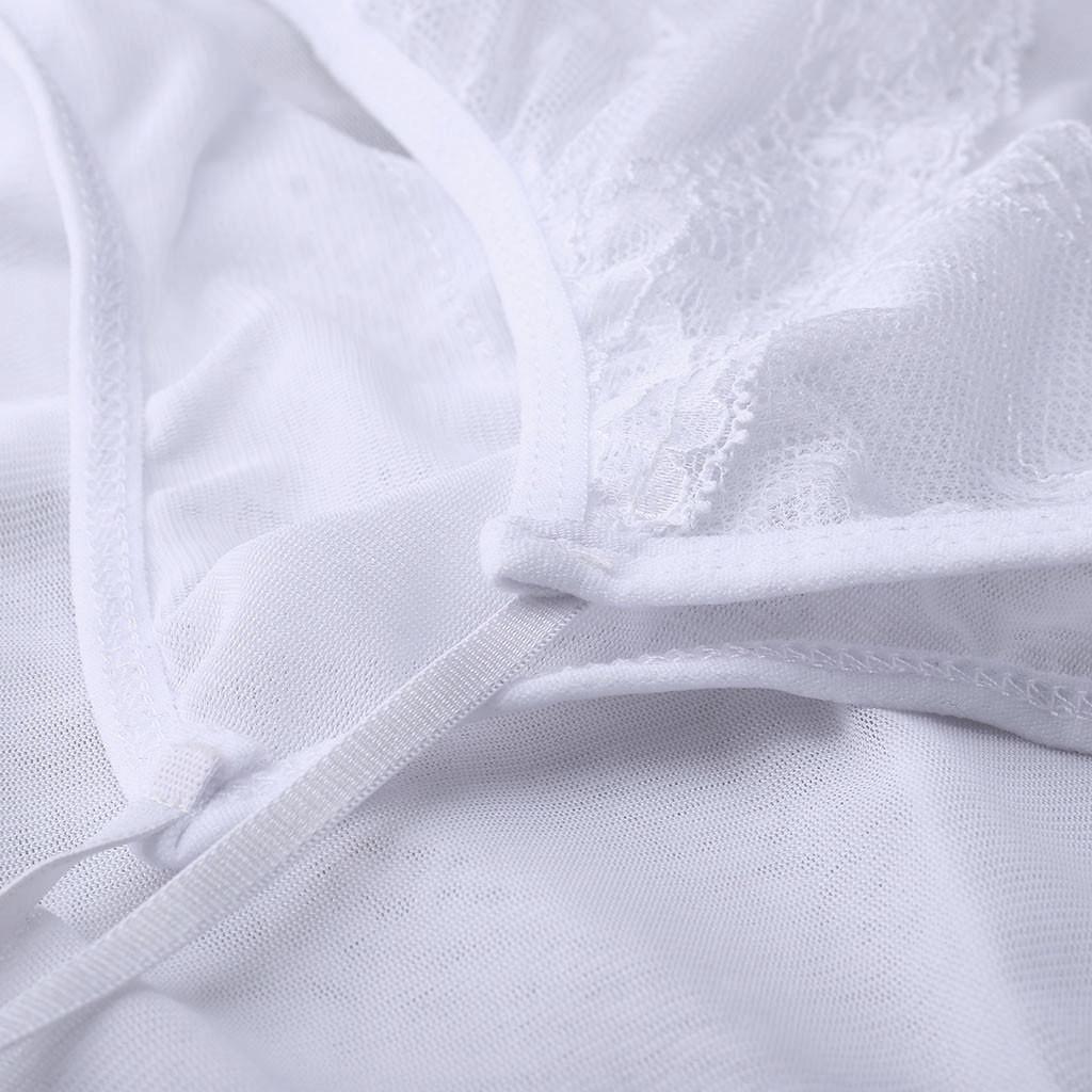 Женский комплект нижнего белья Белый бюстье корсет Сексуальный пояс для талии Стринги Сексуальная перспектива Белое эротическое нижнее белье Бэби долл