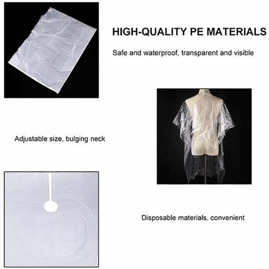 100 шт одноразовые прозрачные парикмахерские накидки домашние парикмахерские фартуки для окрашивания волос