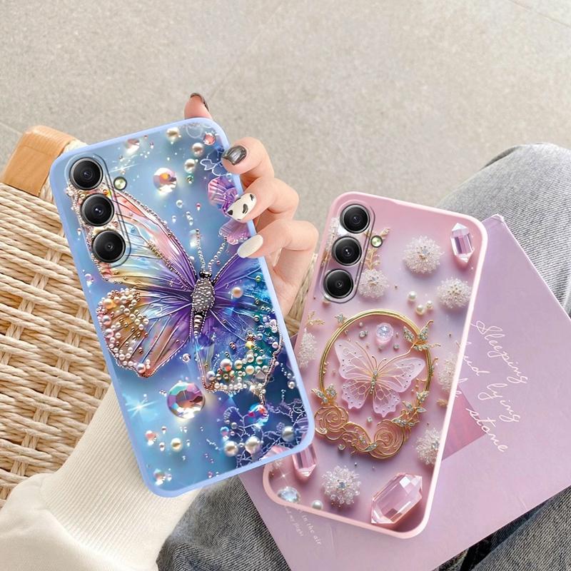 Чехол Butterfly Stars для iPhone Samsung A55 S24 FE S25 M35 A06 Xiaomi Redmi Note 13 Pro 14C Huawei Honor 200 противоударный матовый чехол для телефона с защитой от царапин