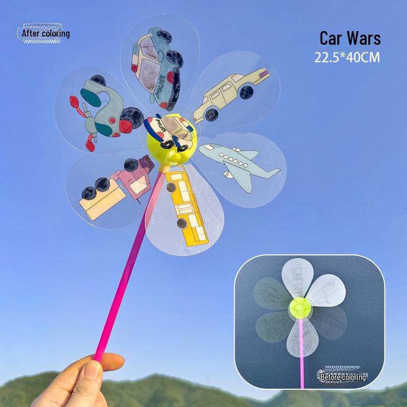 Большая прозрачная вращающаяся ветряная мельница из ПВХ - своими руками для детей, украшение на открытом воздухе