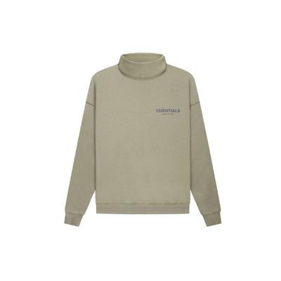 Fear of God Essentials Флисовый пуловер с воротником-стойкой Унисекс Толстовка Фисташково-зеленый FOG-FW21-010
