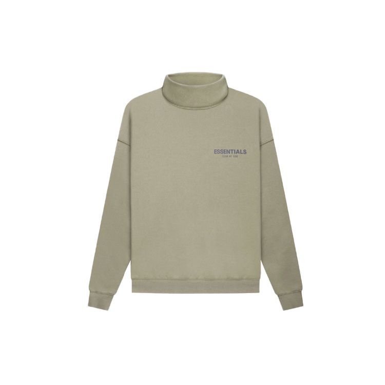 Fear of God Essentials Флисовый пуловер с воротником-стойкой Унисекс Толстовка Фисташково-зеленый FOG-FW21-010