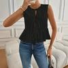 Женская майка с завязками спереди, летняя рубашка без рукавов с круглым вырезом, повседневная блузка для пляжного отдыха