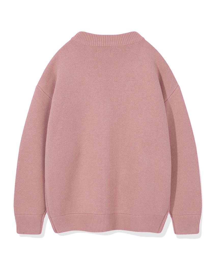 Wacky Willy Basic V-Neck Cardigan Pink