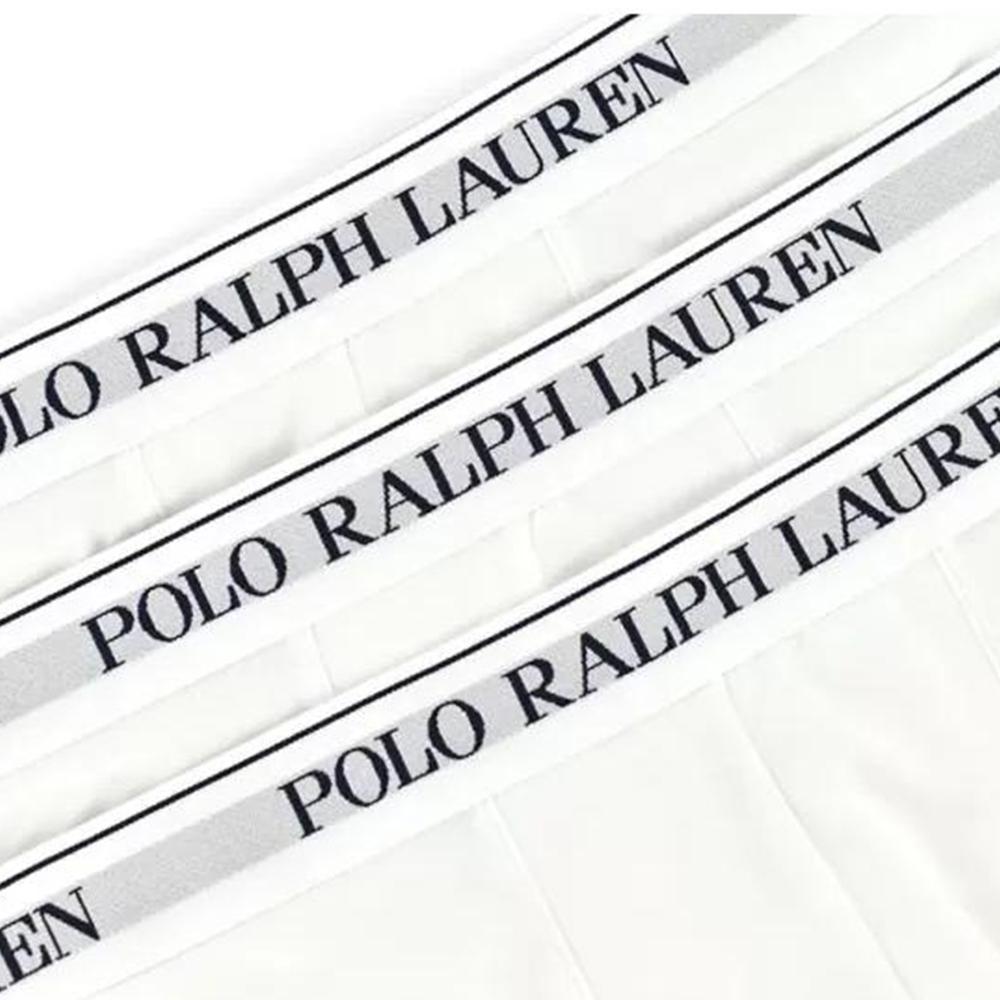 Polo Ralph Lauren FW22 Буквенный логотип Жаккардовые трусы-боксеры 3 шт. Мужское нижнее белье Белый 714835885-001