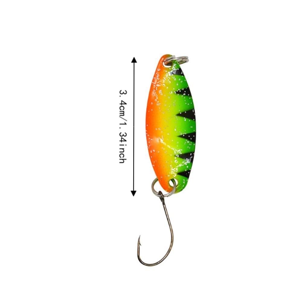 10PCS Metal Spinner Bait 1.34inch Fishing Baits Durable Fishing Spoon Lures Casting Trolling