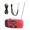 Hand Crank Radio Portable Self Powered Solar Weather Radio with Emergency Flashlight for Outdoor