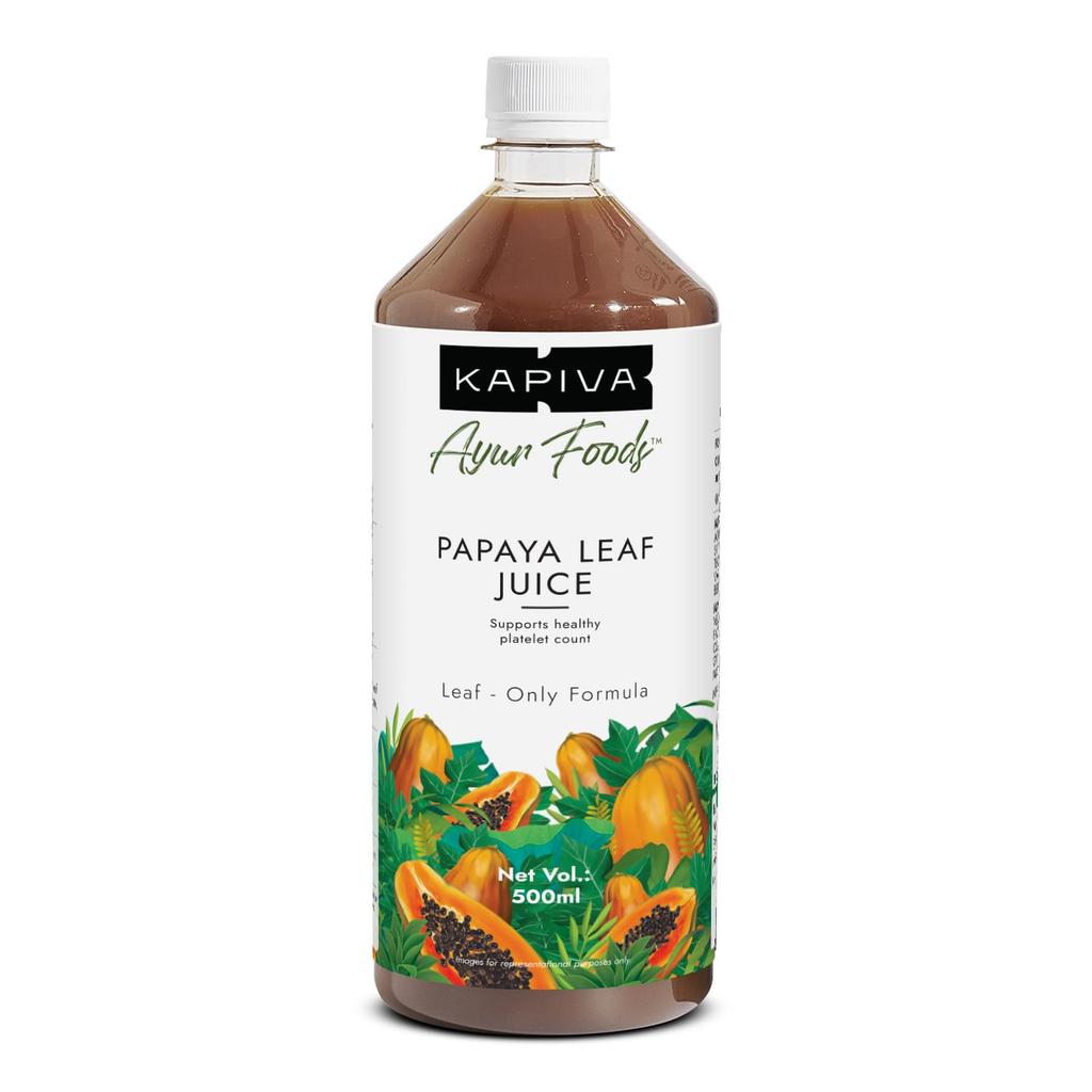 Kapiva Papaya Leaf Juice 500 ml Natural Plant Based Wellness Drink No Artificial Colours Flavours Daily Routine