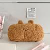Winter Plush Pencil Case Fashion Kawaii Cartoon Animal Pencil Bag High Capacity Stationery Storage Bag Cute Scrapbook Organizer