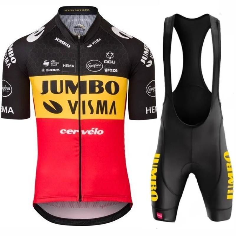 Jersey Set Cycling Quick Dry Short Sleeve Bib Shorts