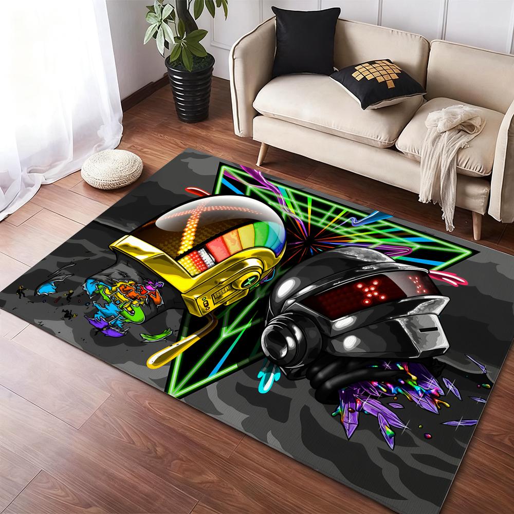 D-Daft P-PunkeS Band Floor Mat Flannel Rugs Cozy Plush Thickened Soft Warm Winter Floor Mat Non Slip Living Room Home Indoor Use