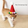 Pet Dog Cat Non-woven Hairball Christmas Hat Headwear Wool Toy Cat Dog Ornaments Pet Supplies