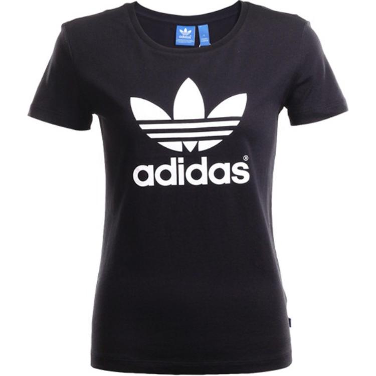 adidas Набор Originals в рукаве Футболка женская Черная AJ8084