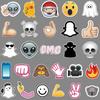 52 Cartoon Emojis Personalized Creative Decorative Suitcase Tablet Car Waterproof Self-adhesive Stickers