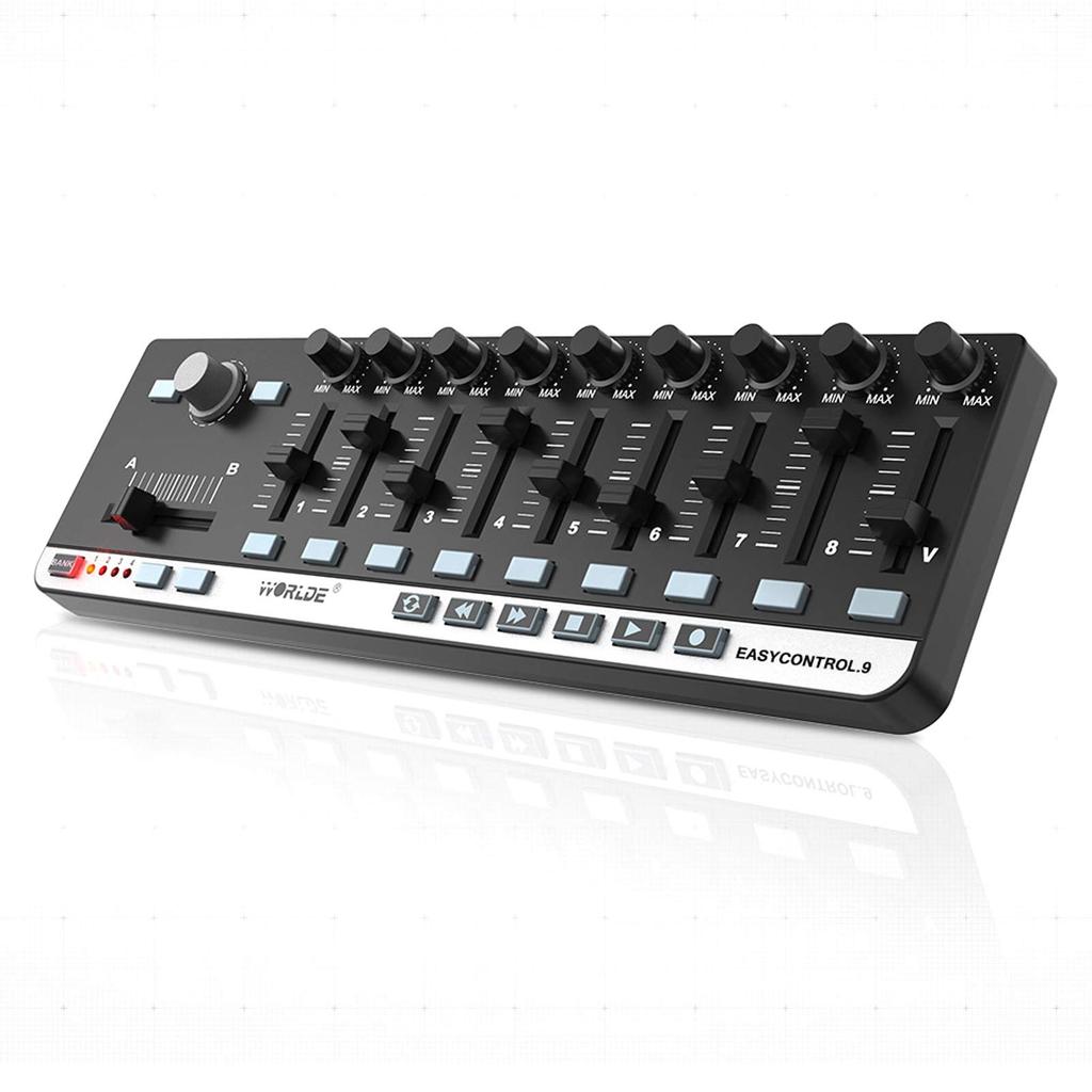 Btuty Portable Mini USB 9 Slimline Control MIDI Controller Keyboard Controller