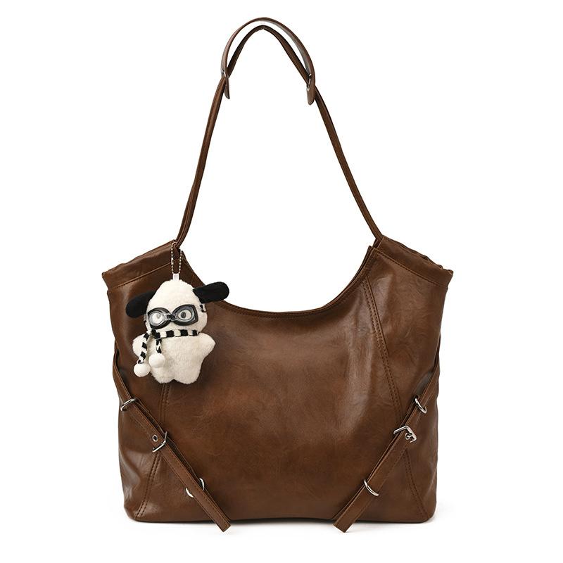 Вместительная сумка в стиле ретро для поездок на работу, повседневная и простая сумка через плечо, сумка-тоут для студента