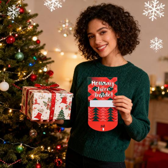 Christmas Gift Card Holder Book Handmade Waterfall Holiday Gift Card Sleeve Booklet DIY Christmas Gifts Cards Envelopes Gift