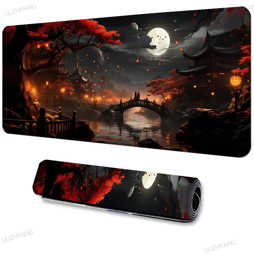 Sakura landscape Mouse Pad Large Office Mouse Mats Xxl Gamer Desk Accessories Computer Table Pads Extended Long Carpet Mousepad