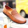 Casual Leather Shoes Men's Soft Bottom Non-slip Loafer Lazy Shoes Driving Shoes Middle-aged and Elderly Dad Shoes