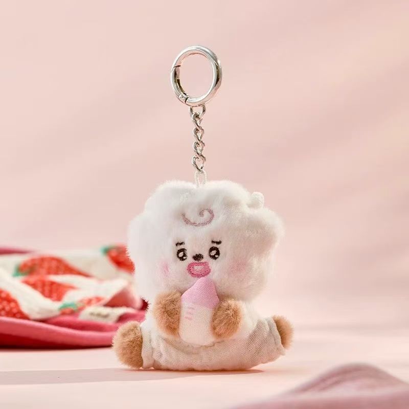 Плюшевая кукла BTS BT21 Брелок Kpop Плюшевая игрушка Версия для новорожденных