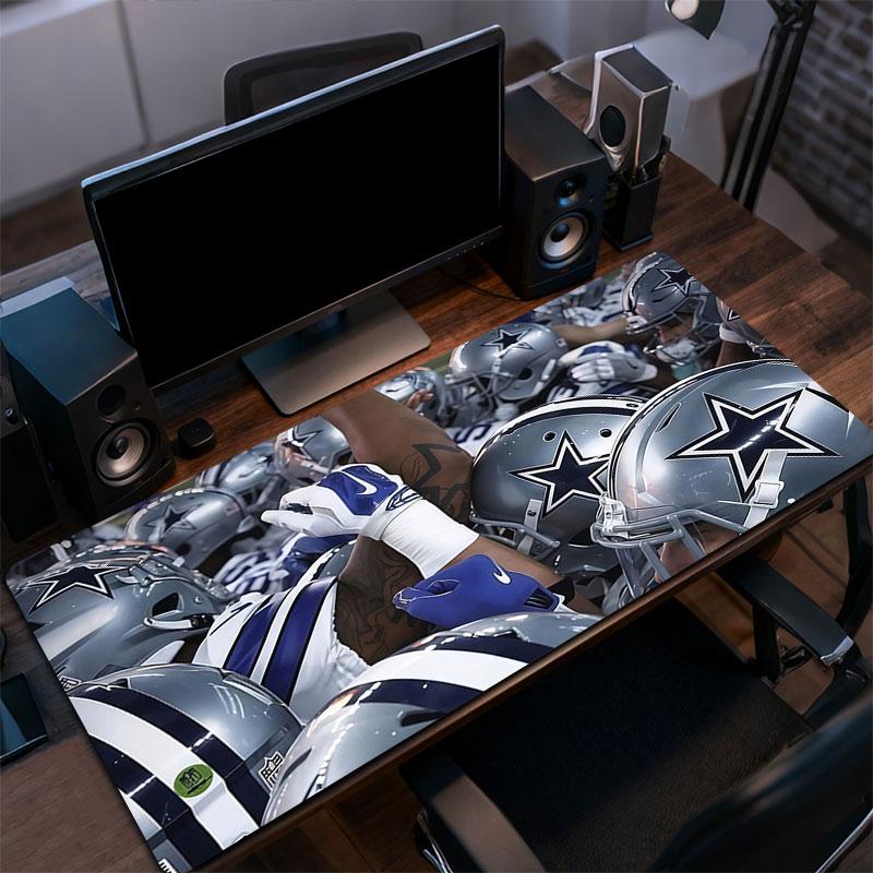 Коврик для мыши игроков Dallas Cowboys, Большой игровой коврик для стола, Нескользящий XXL коврик для мыши для ноутбука и планшета, Игровой коврик для мини-ПК со швами по краям