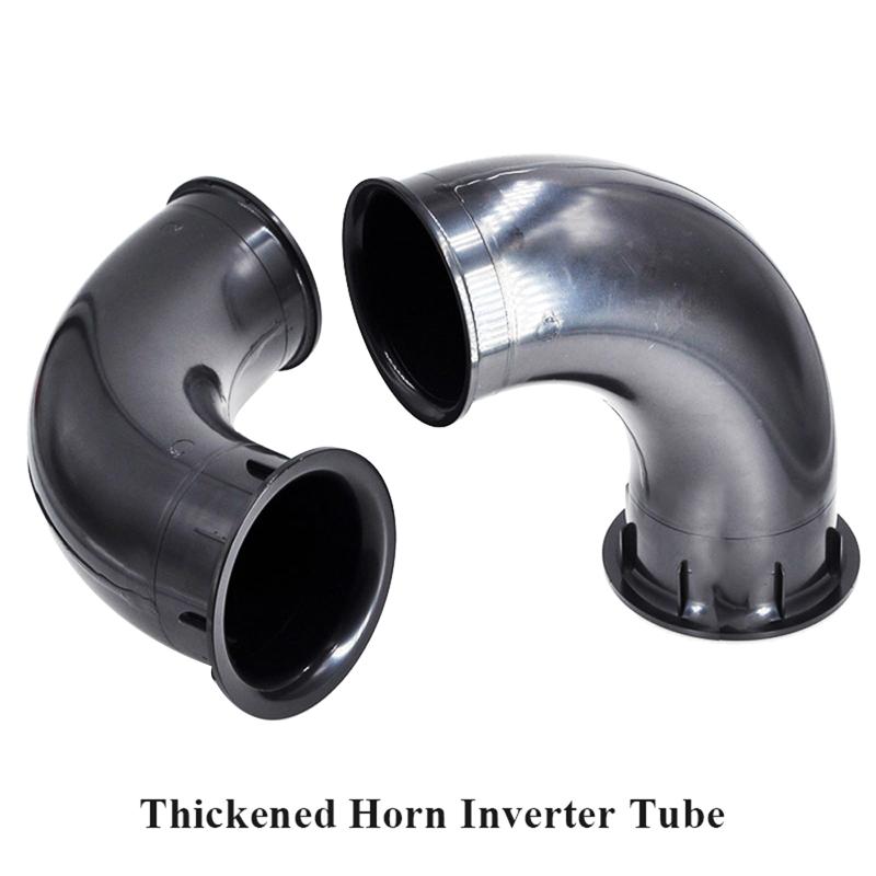 Black Plastic Curved Speaker Port Subwoofer Bass for Reflex Inverted Tube for Loudspeaker Sound Box 36/47/66mm Inner Hol