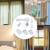 32mm Roller Blind Fittings Kits with Beaded Chain and Screws White Curtain Shade Repair Accessories for Home and Office