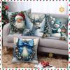 Ins Style Christmas Decoration Festive Atmosphere Gift Santa Claus Print Pillow Cover Car Home Pillow Cover