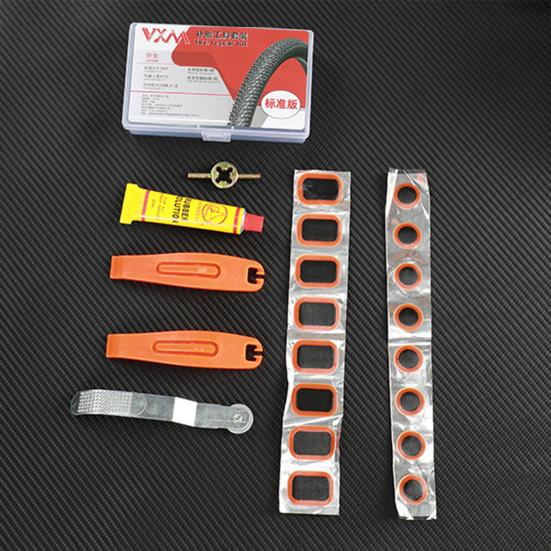 Набор инструментов для ремонта велосипедных шин, компактный размер, портативный универсальный набор клея для ремонта проколов велосипедных шин мотоцикла