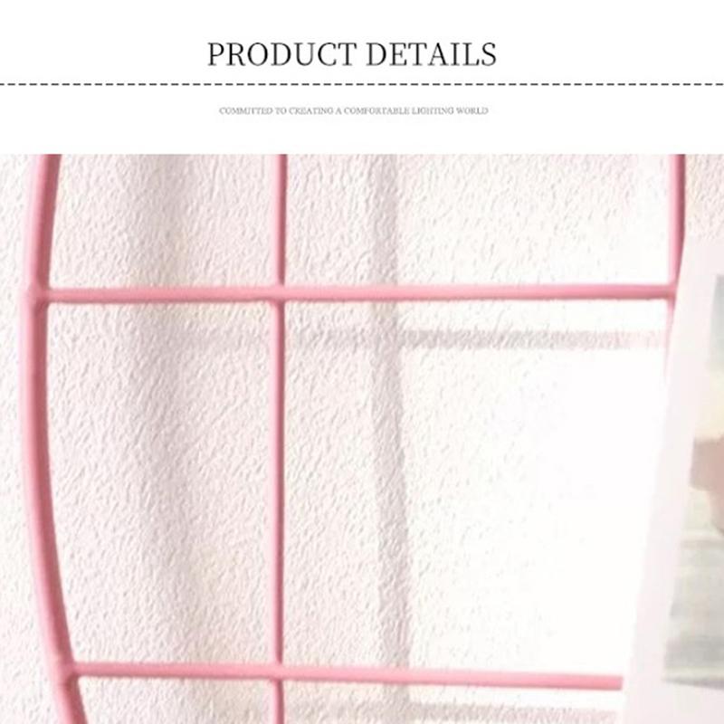 Wall Decorative Iron Photo Grid Panel Rack Clip Painted Wire Photograph Hanging