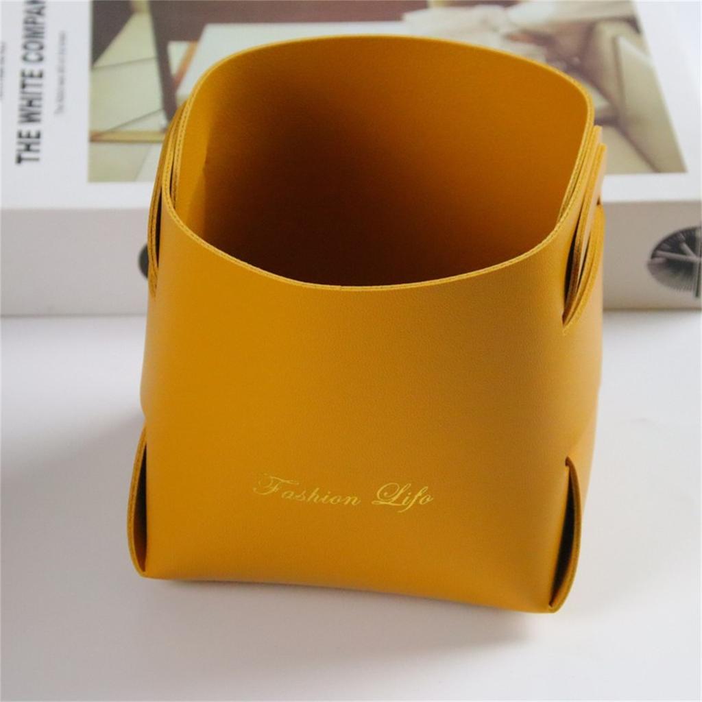 Складной держатель для ручек из искусственной кожи, креативный съемный ящик для хранения канцелярских принадлежностей для студентов, украшение рабочего стола, офисное ведро для хранения