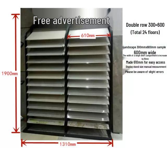 Customizable Display Rack for Panels, Paint Samples, Tiles, Aluminum, Glass, and Stone