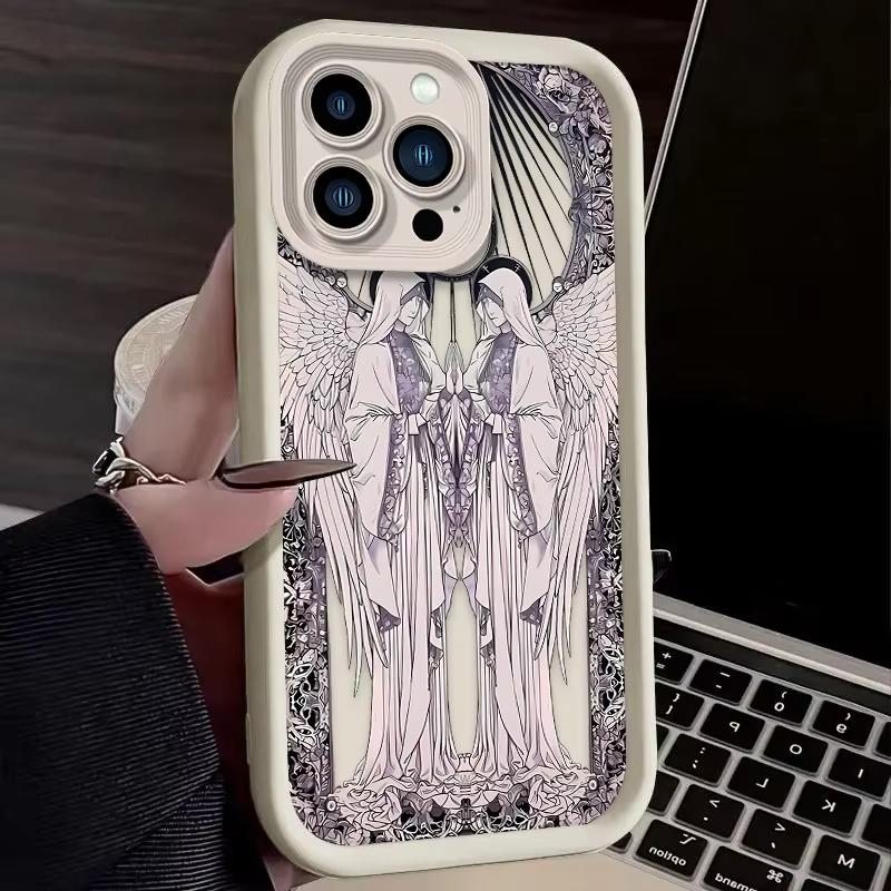 Ретро Богиня Панк Ангел Чехол для Телефона Для iPhone 17 Air 16 e 15 14 13 12 11 Pro Max Plus Mini SE 2020 2022 Funda Coque