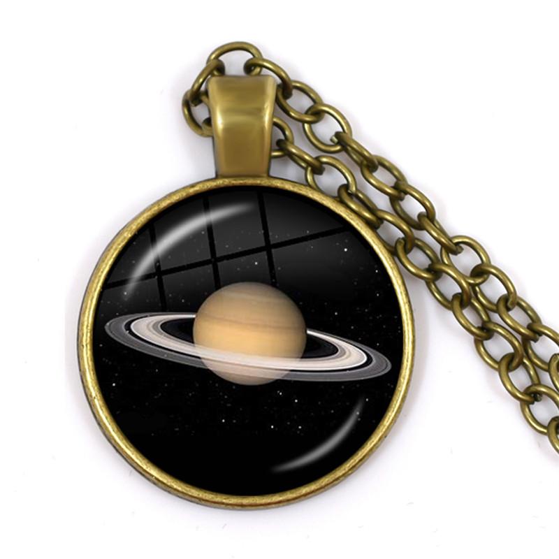 Серебряное ожерелье с подвеской в виде планеты Солнечной системы, ожерелье с подвеской в виде галактической туманности, Вселенские украшения для женщин и мужчин, Подарок на день рождения