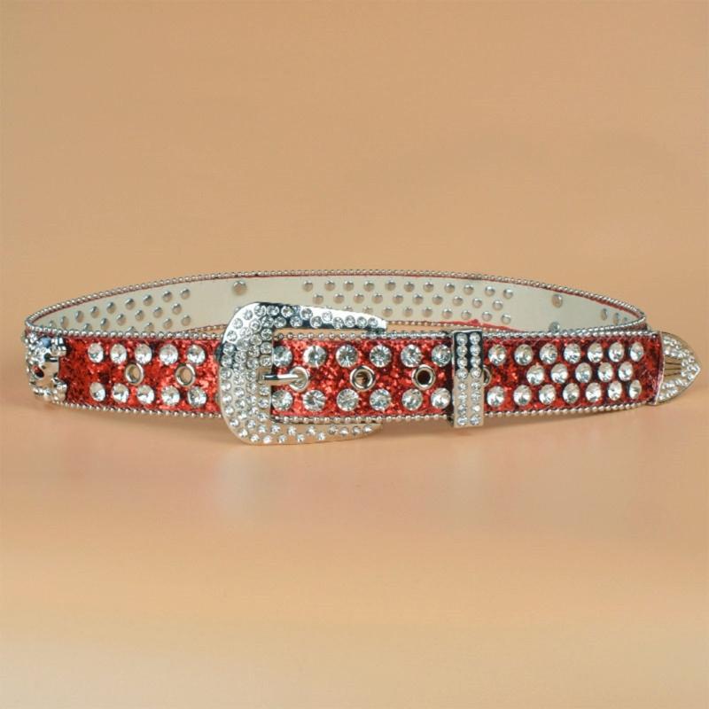 Стимпанк Ремень со стразами Женский Пояс на талию Западный Ковбойский Ремень из ПУ кожи с черепами и заклепками для Девочки-подростка Женский Мужской