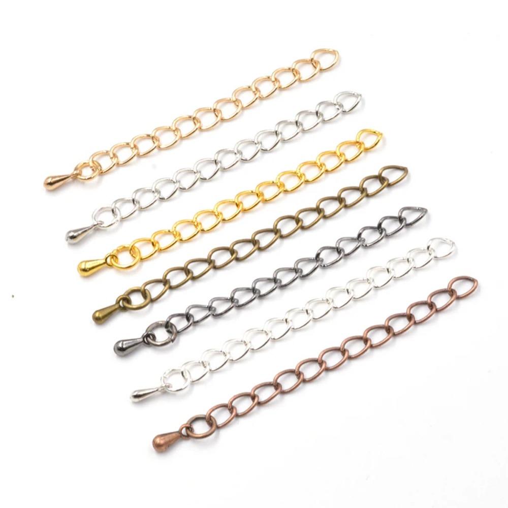 Бусины с каплями воды на конце, удлинительная цепь, карабины, соединитель для самостоятельного изготовления ювелирных изделий, браслетов, ожерелий, фурнитуры