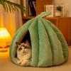 Четыре сезона Универсальное теплое полузакрытое гнездо для кошек из тыквы Съемное и моющееся плюшевое гнездо для домашних животных