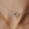 Pandora Hollow Heart Star Gold Plated Pendant Women jewelry Silver 763513C00