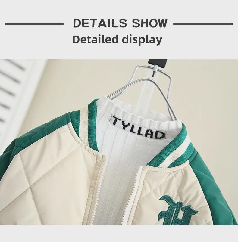 Детская бархатная бейсбольная куртка для мальчиков - Осень/Зима 2025 - Уютный хлопковый топ